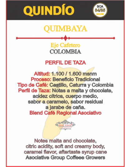 FT SPECIALTY COFFEE RAW - Origin Quimbaya